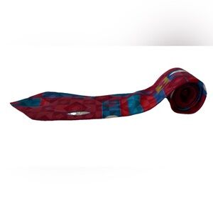 Bugatti Red & Blue Silk Made In America Necktie.